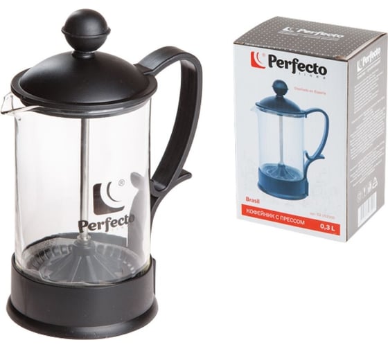 Кофейник с прессом PERFECTO LINEA стеклянный, 300 мл, Brasil 52-152300 1