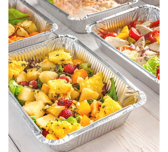 Алюминиевые формы для запекания мяса, рыбы, овощей PATERRA 1 л , 2 шт. 402-725