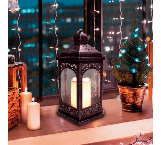 Декоративный фонарь со свечой NEON-NIGHT 18x16.5x31 см 513-056 1