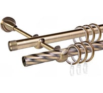 Карниз металлический ООО АС Март Грейс D19К/19Г, антик, 1,6 м, в упаковке 4812634118343