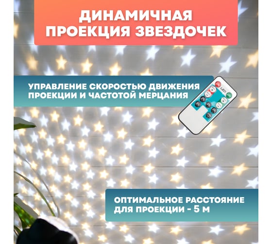 Проектор NEON-NIGHT звездное небо, с пультом, 220В 601-267