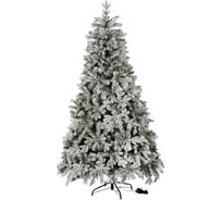 Ель CRYSTAL TREES Габи заснеженная с вплетенной гирляндой, 240 см KP3224SL
