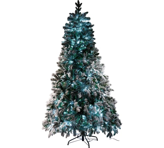 Ель CRYSTAL TREES Габи заснеженная с вплетенной гирляндой, 240 см KP3224SL