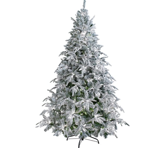 Ель CRYSTAL TREES Маттерхорн заснеженная с вплетенной гирляндой, 210см. KP3521SL 1