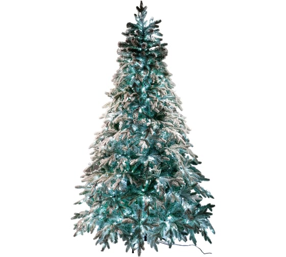 Ель CRYSTAL TREES Неаполь заснеженная с вплетенной гирляндой, 180см KP8818SL