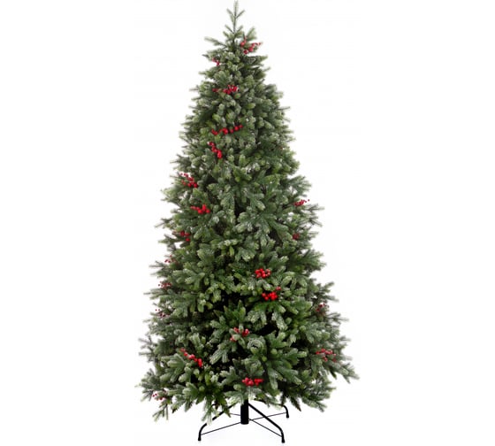 Ель CRYSTAL TREES Лаки заснеженная с ягодами, 230 см KP1123 1