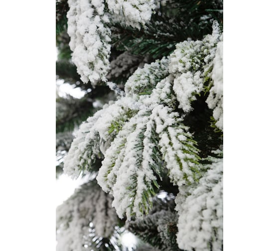 Ель CRYSTAL TREES Власта заснеженная с вплетенной гирляндой 240 см KP6124