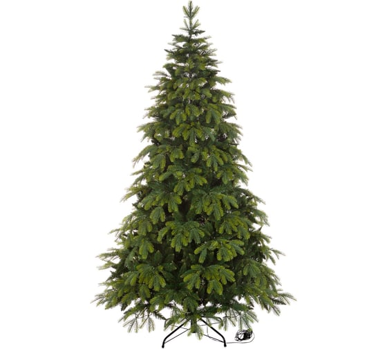 Ель Власта CRYSTAL TREES зеленая с вплетенной гирляндой, 180 см KP6018