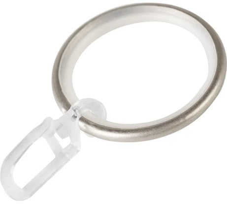 Кольцо ООО АС Март D25, бесшумное с крючком, сатин (упаковка 10 шт) 4812634004523