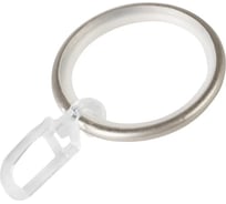 Кольцо ООО АС Март D16, бесшумное с крючком, хром (упаковка 10 шт) 4812634013716