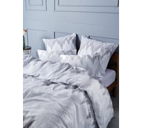 Комплект постельного белья Guten Morgen Silver, поплин, рис.1111, 1.5 спальный, с наволочками 70x70 см GMП-1111-143-150-70