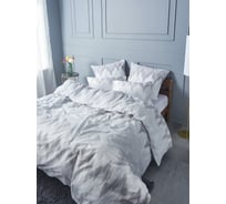 Комплект постельного белья Guten Morgen Silver, поплин, рис.1111, евро, с наволочками 70x70 см GMП-1111-220-240-70