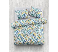 Комплект постельного белья Guten Morgen поплин, "Виридиан" рис. 1148, 1.5 спальный, с наволочками 70x70 см ПБ-1148-143-150-70