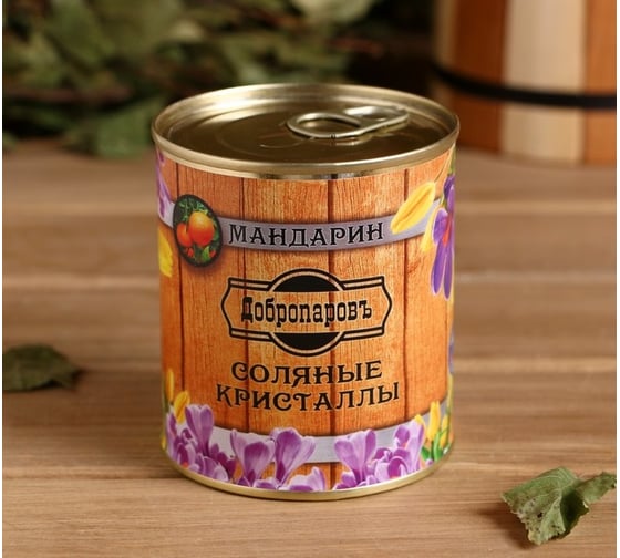 Соль для бани с ароматом мандарина Добропаровъ в банке 4806567