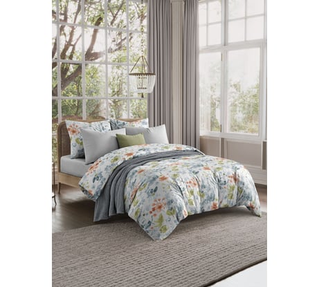 Комплект постельного белья Guten Morgen поплин, рис.1051, Compliment 2 спальный макси, с наволочками 70x70 см GMП-1051-175-220-70