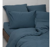 Набор из 2-х наволочек KUPU-KUPU VIOLETT 70x70 см, трикотаж, морская волна меланж KNM-77/мор. волн. меланж