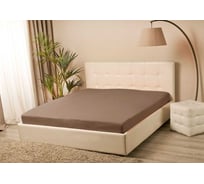 Простыня на резинке KUPU-KUPU VIOLETT 160x200x25 см, трикотажная, мокко KPM-160/мокко