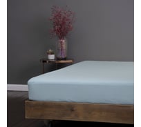 Простыня на резинке KUPU-KUPU VIOLETT 160x200x25 см, трикотажная, голубой KPV-160/голубой