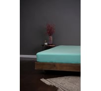 Простыня на резинке KUPU-KUPU VIOLETT 120x200x25 см, трикотажная, бирюзовый KPV-120/бирюзовый
