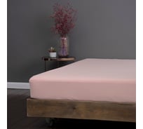Простыня на резинке KUPU-KUPU VIOLETT 160x200x25 см, трикотажная, розовый KPV-160/розовый