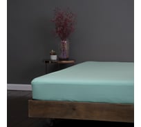 Простыня на резинке KUPU-KUPU VIOLETT 200x200x25 см, трикотажная, бирюзовый KPV-200/бирюзовый