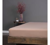 Простыня на резинке KUPU-KUPU VIOLETT 200x200x25 см, трикотажная, персик KPV-200/персик