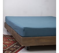 Простыня на резинке KUPU-KUPU VIOLETT 200x200x25 см, трикотажная, мор.волн меланж KPM-200/мор.волн меланж