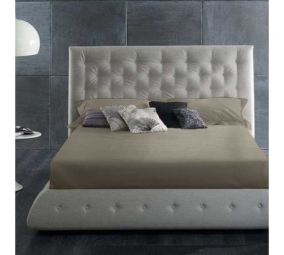 Простыня на резинке Primavelle 160x200 см, сатин, тауп 114911406-сг79