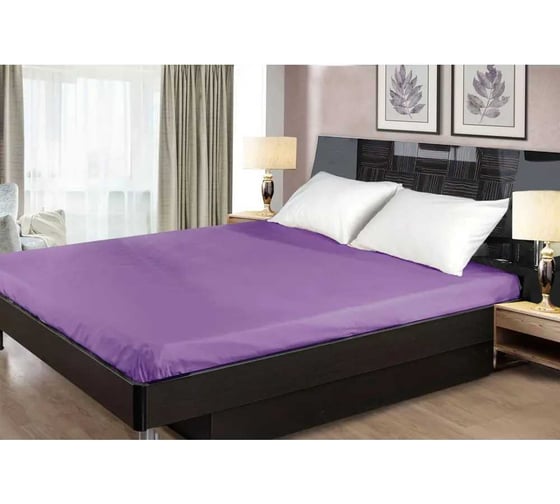 Простыня на резинке Primavelle 160x200 см, сатин, лиловый 114911406-сг39 1