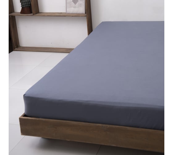 Простыня на резинке KUPU-KUPU VIOLETT 120x200x25, трикотажная, графит KPM-120/графит