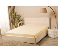 Простыня на резинке KUPU-KUPU VIOLETT 180x200x25, трикотажная, желтый KPV-180/желтый