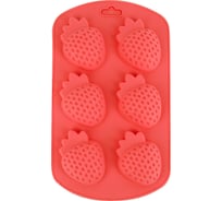 Форма для льда и шоколада Nouvelle 6 ячеек, клубничка, 19x11 см 9902450
