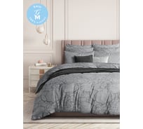 Комплект постельного белья Guten Morgen бязь, рис.1075, Twilight peonies, 1.5 спальный, с наволочкой 70x70 см D-1075-143-150-70