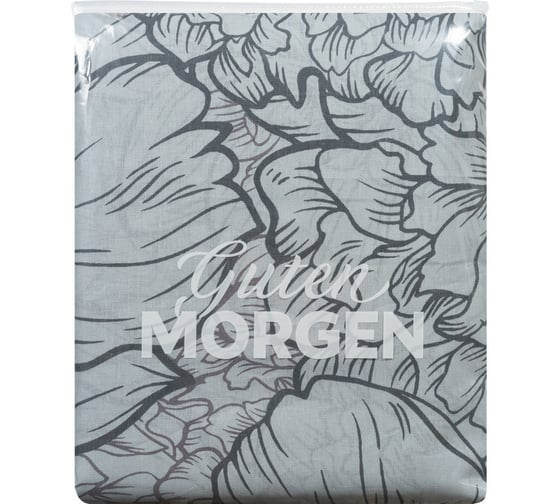 Комплект постельного белья Guten Morgen бязь, рис.1075, Twilight peonies, 1.5 спальный, с наволочкой 50x70 см D-1075-143-150-50