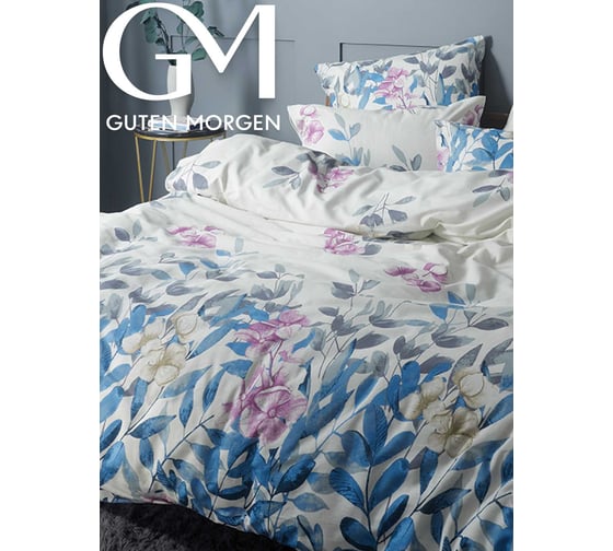 Комплект постельного белья Guten Morgen бязь, рис.1113, Floral garden, 2 спальный Макси, с наволочкой 70x70 см БП-1113-175-220-70