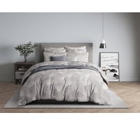 Комплект постельного белья Guten Morgen бязь, рис.1138, White Lily, евро, с наволочкой 70x70 см ПБ-1138-200-200-70
