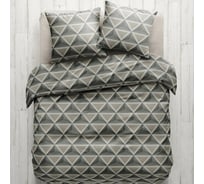 Комплект постельного белья Guten Morgen поплин, рис.969, Pyramids, евро, с наволочкой 70x70 см СП-969-220-240-70