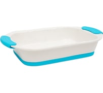 Форма для запекания JEWEL с силиконовыми ручками фарфор 34,5 см прямоугольная ПП00037-08