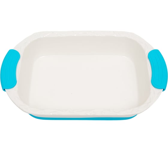 Форма для запекания JEWEL с силиконовыми ручками фарфор 34,5 см прямоугольная ПП00037-08