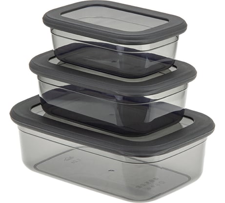 Набор емкостей для продуктов IDEA РЕСПЕКТ 0,4 л+0,7 л+1,2 л М 1264