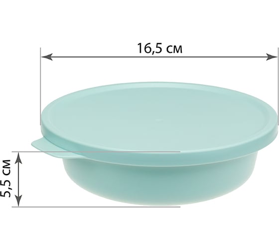 Миска IDEA ТЭСТИ 0,5 л, с крышкой, латте М 1361  М 1361 Латте
