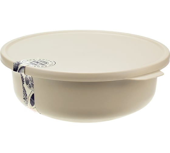 Миска IDEA ТЭСТИ 1,2 л, с крышкой, латте М 1362