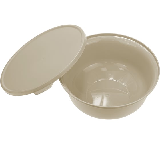 Миска IDEA ТЭСТИ 2,2 л, с крышкой, латте М 1363  М 1363 Латте