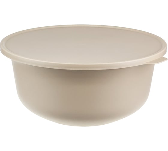 Миска IDEA ТЭСТИ 4,3 л, с крышкой, латте М 1364
