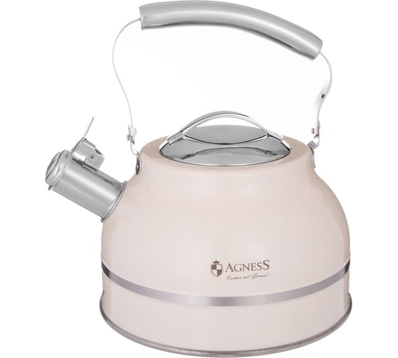 Чайник со свистком Agness 2,7л, термоаккумулирующее дно, индукция 914-301