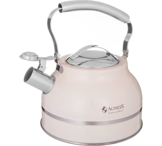 Чайник со свистком Agness 2,7л, термоаккумулирующее дно, индукция 914-301