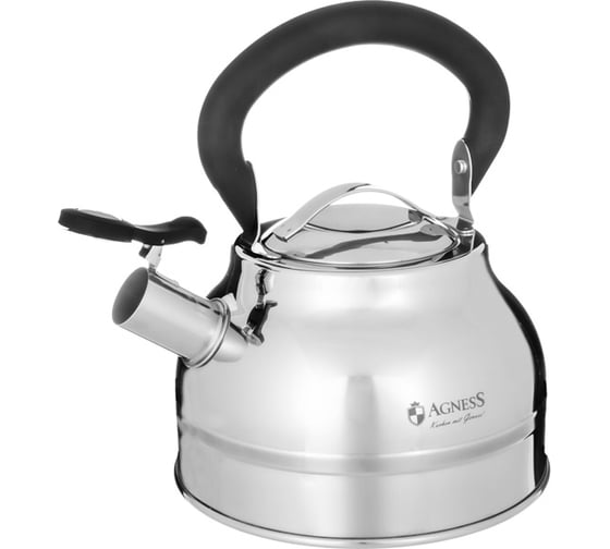 Чайник со свистком Agness 2,7л, термоаккумулирующее дно, индукция 914-300