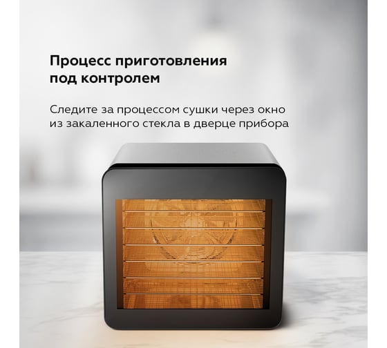 Сушилка для овощей и фруктов FD1006 Черный-стальной BQ 86202110