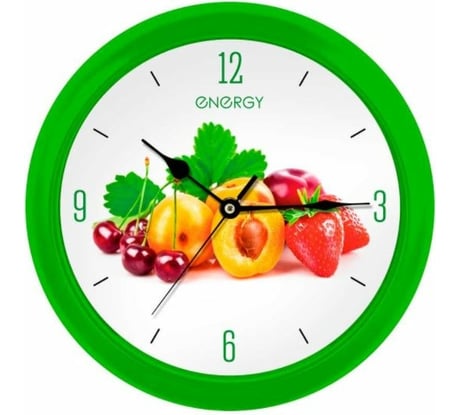 Настенные кварцевые часы Energy модель ЕС-112, фрукты, 009485