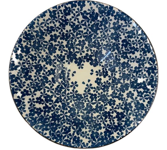 Тарелка Homium Japanese Collection, Очарование, глубокая, цвет белый/синий, D20см platejcnew23wblue